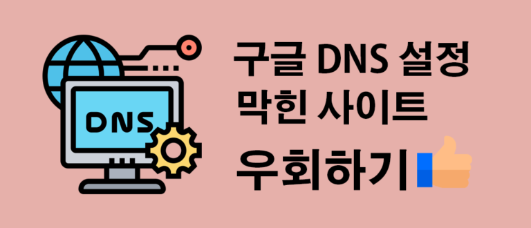 구글 DNS 설정하기